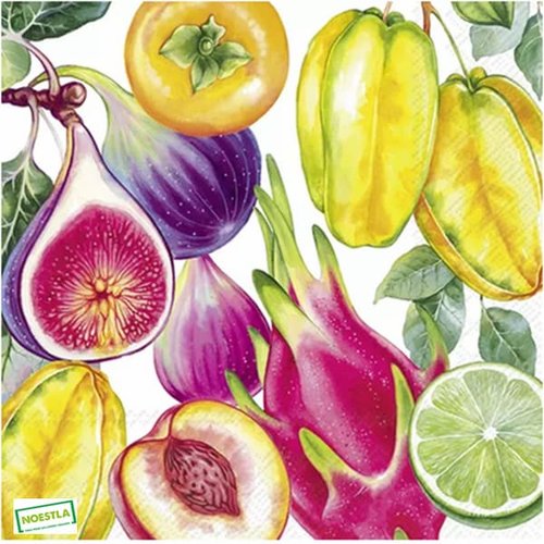 2 serviettes papier - autres fruits -53
