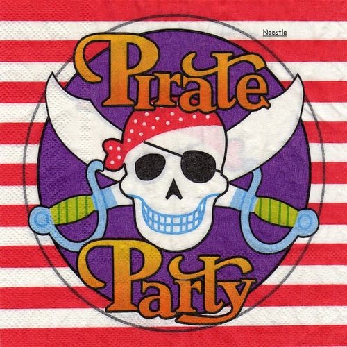 2 serviettes papier - pirates -1