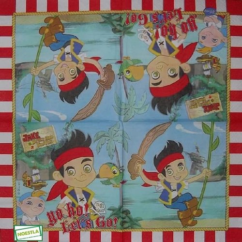 2 serviettes papier - pirates -2
