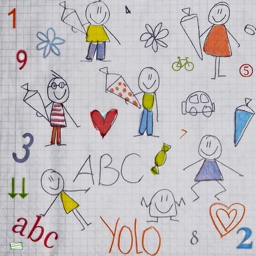 2 serviettes papier - enfants -64