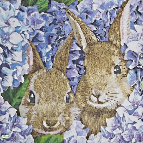 2 serviettes papier - animaux ferme -19