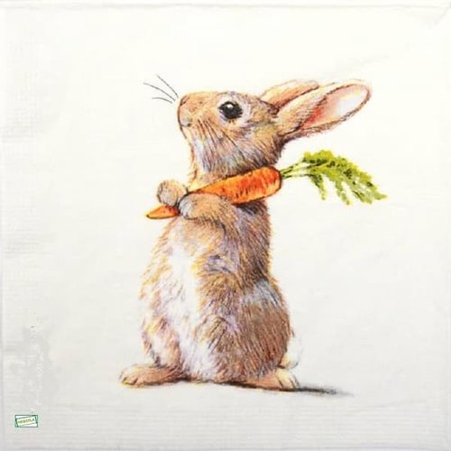 2 serviettes papier - animaux ferme -40