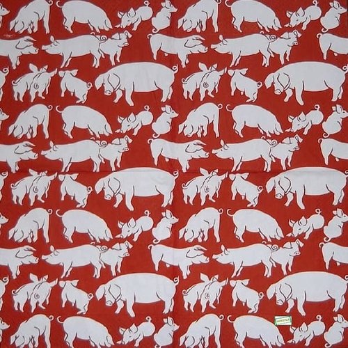 2 serviettes papier - animaux ferme -42