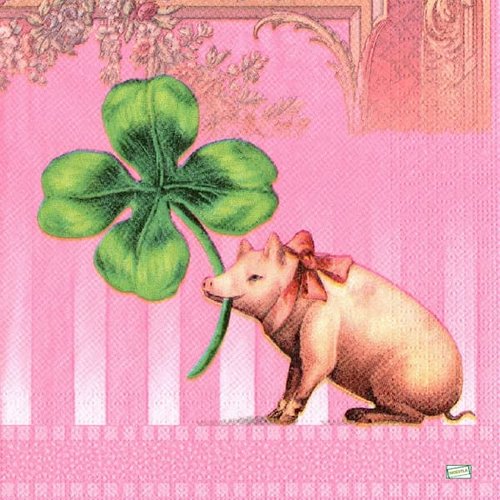 2 serviettes papier - animaux ferme -58