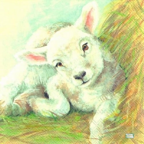 2 serviettes papier - animaux ferme -63
