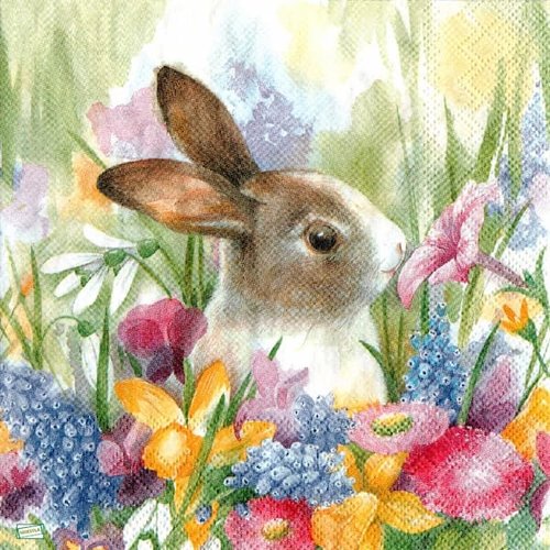 2 serviettes papier - animaux ferme -90