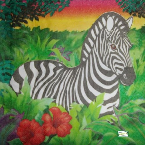 2 serviettes papier - animaux afrique -12