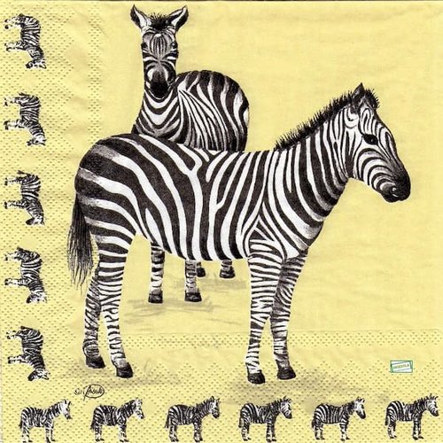 2 serviettes papier - animaux afrique -23
