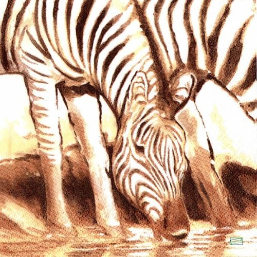 2 serviettes papier - animaux afrique -43