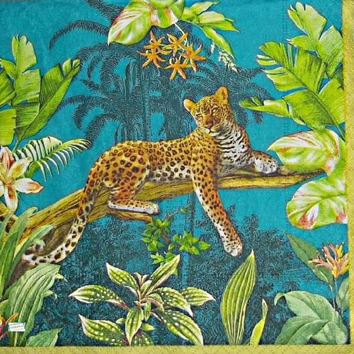 2 serviettes papier - animaux afrique -45