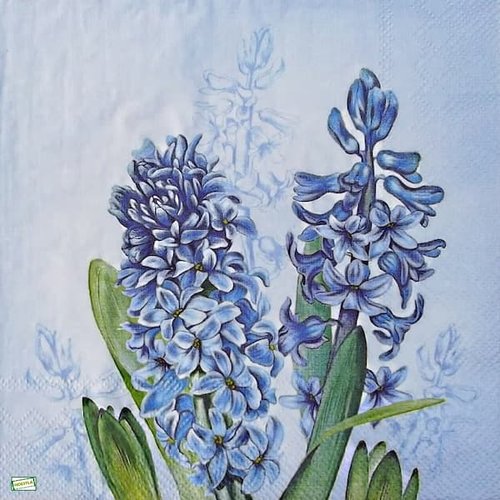 2 serviettes papier - fleurs à clochettes -2