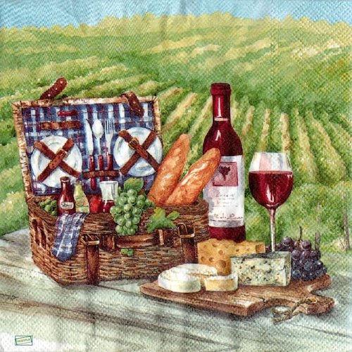2 serviettes papier - les fromages -8