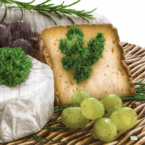 2 serviettes papier - les fromages -14