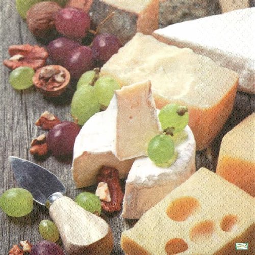 2 serviettes papier - les fromages -16