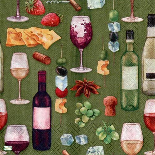 2 serviettes papier - les fromages -21