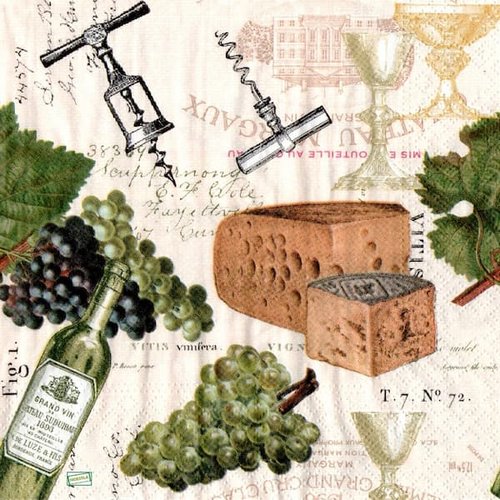 2 serviettes papier - les fromages -30