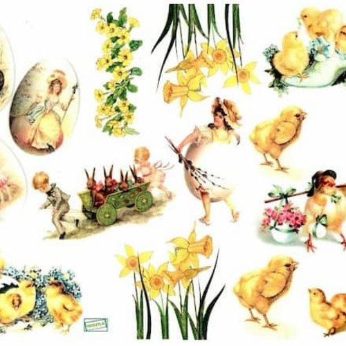 1 papier de riz - paques -r73