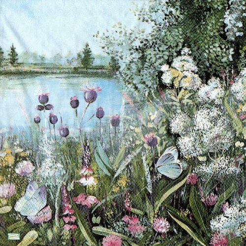 2 serviettes papier - nature - 10