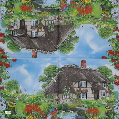 2 serviettes papier - nature - 21