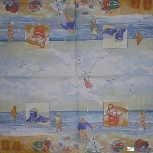 2 serviettes papier -la mer -2
