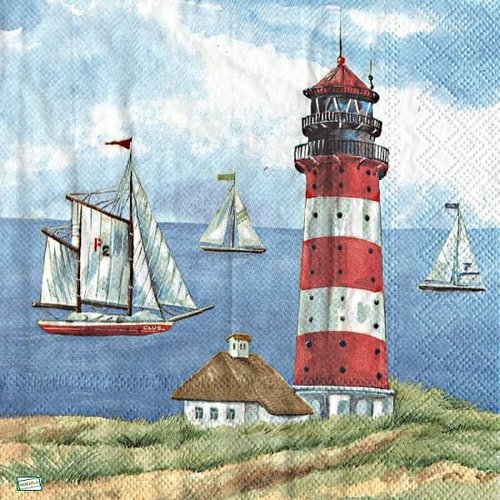 2 serviettes papier -la mer -10