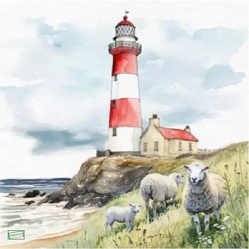 2 serviettes papier -la mer -24