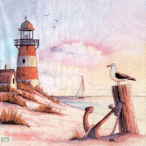 2 serviettes papier -la mer -28