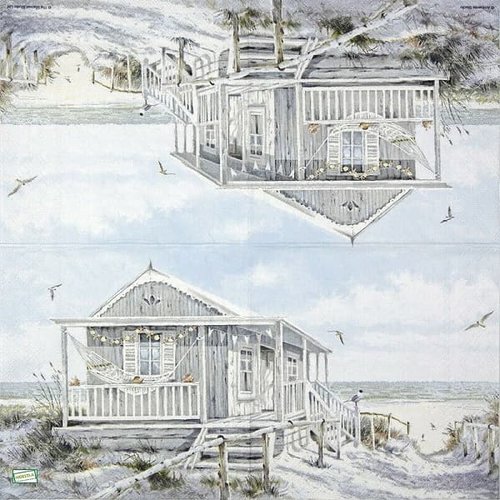 2 serviettes papier -la mer -35