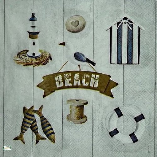2 serviettes papier -la mer -51