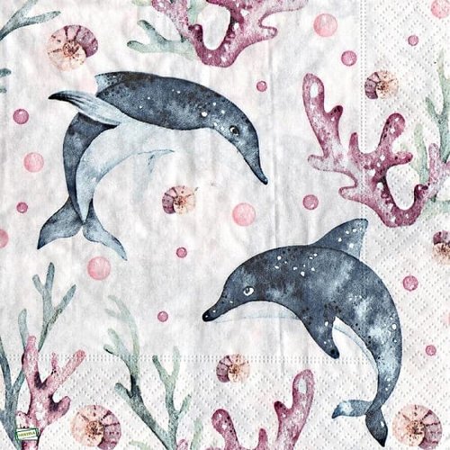 2 serviettes papier -la mer -65