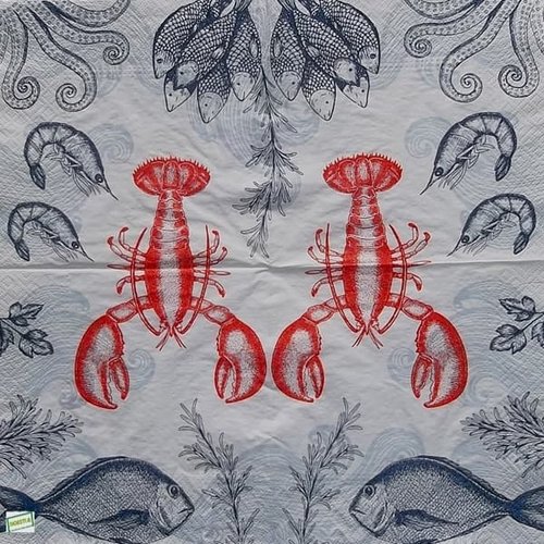 2 serviettes papier -la mer -69