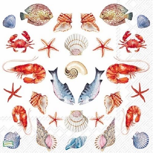 2 serviettes papier -la mer -116