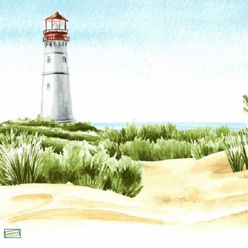 2 serviettes papier -la mer -126