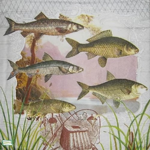 2 serviettes papier -la mer -127