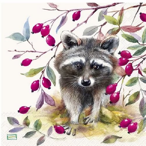 2 serviettes papier - autres animaux -23