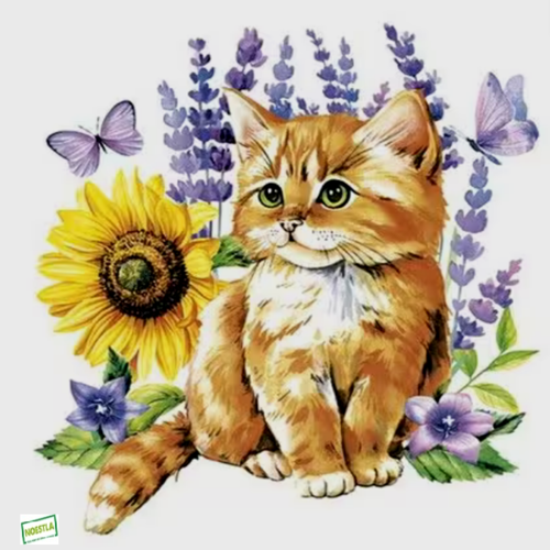 2 serviettes papier - chats -24