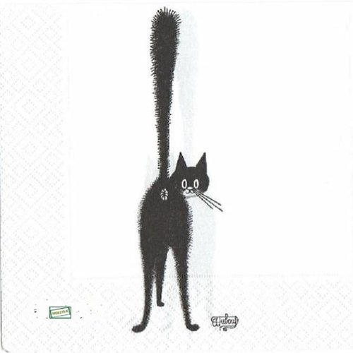 2 serviettes papier - chats -71