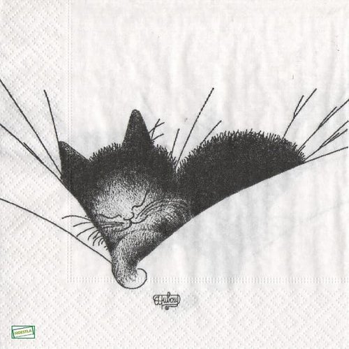 2 serviettes papier - chats -82