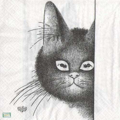 2 serviettes papier - chats -88