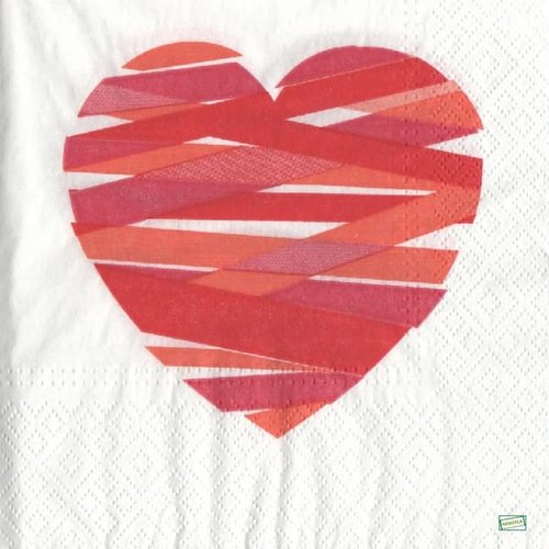 2 serviettes papier - les coeurs -21
