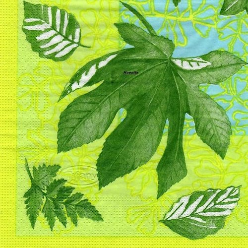 2 serviettes papier - feuillages -26