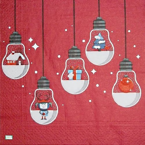 2 serviettes papier - noêl - 5