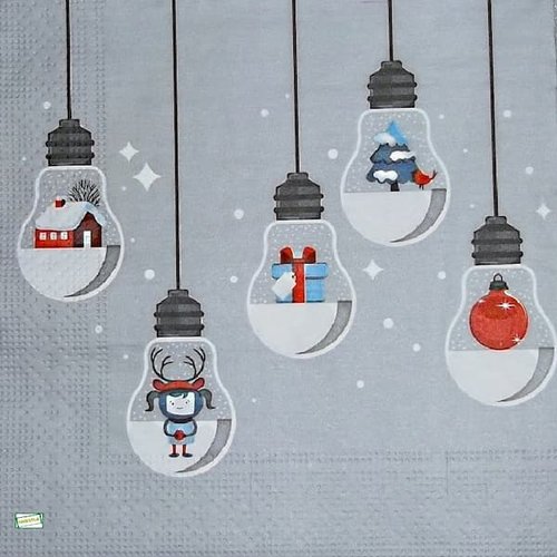 2 serviettes papier - noêl - 6