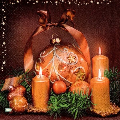 2 serviettes papier - noêl - 12