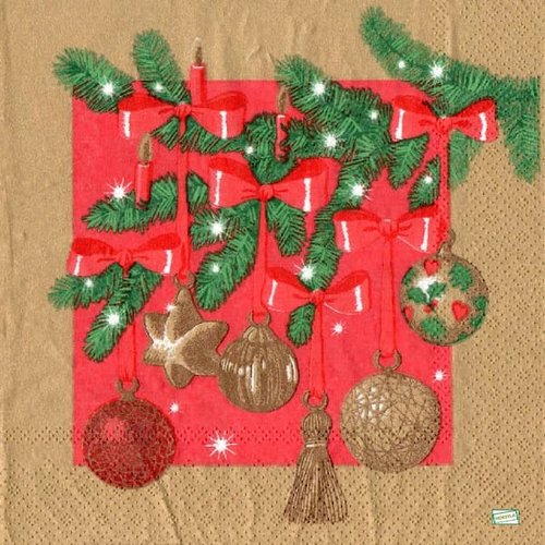 2 serviettes papier - noêl - 28