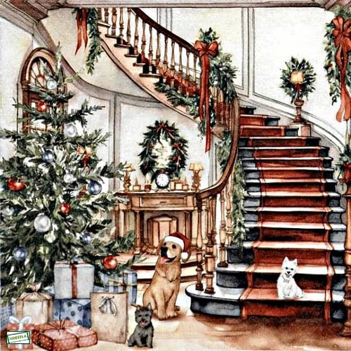 2 serviettes papier - noêl - 38