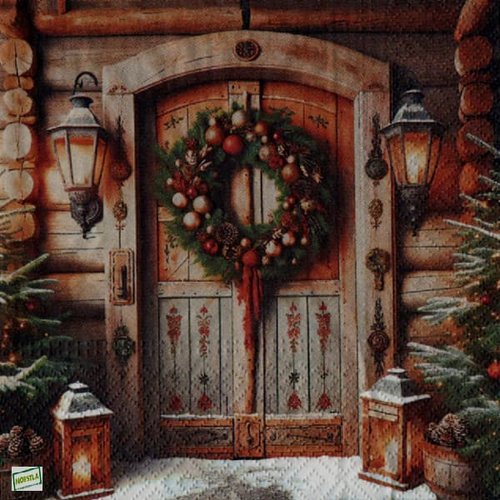 2 serviettes papier - noêl - 49