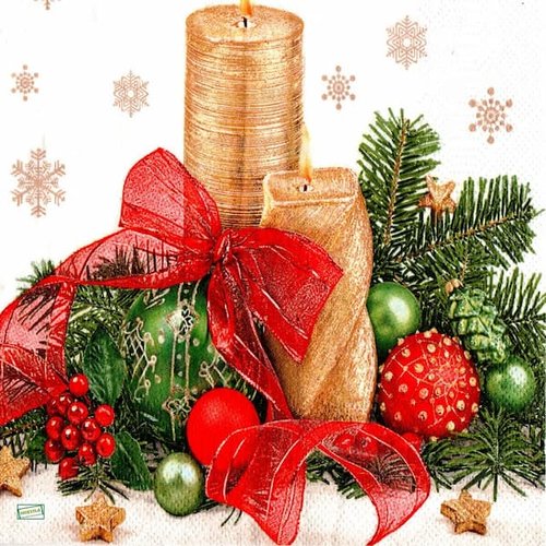 2 serviettes papier - noêl - 54