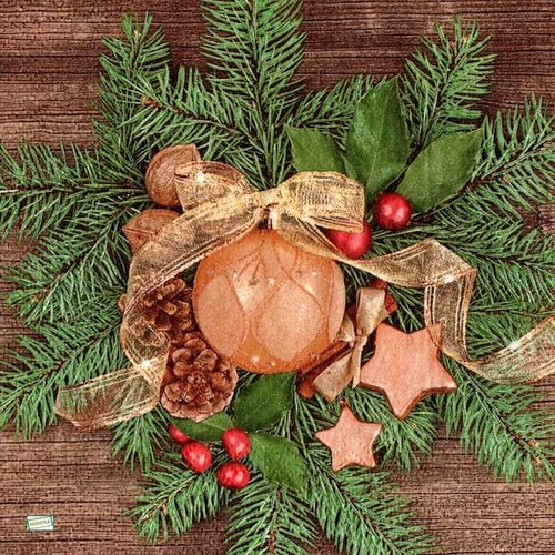 2 serviettes papier - noêl - 56