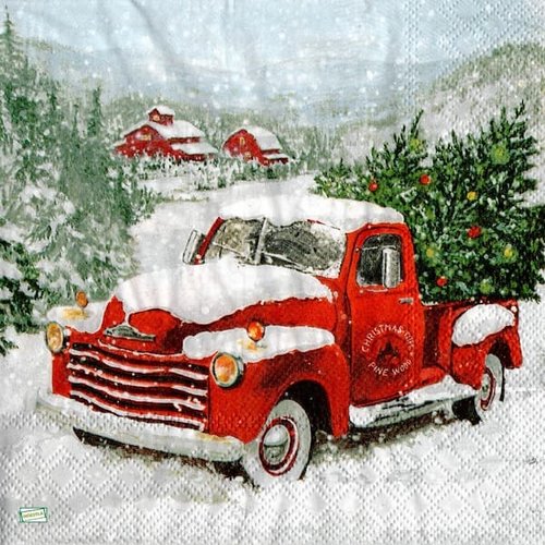 2 serviettes papier - noêl - 57